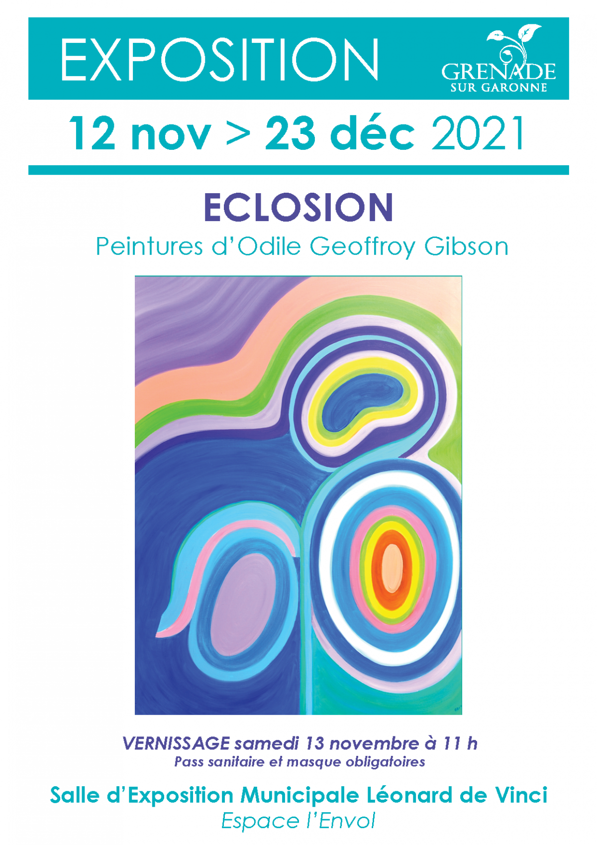 « Eclosion » : Exposition de peintures par Odile Geoffroy Gibson