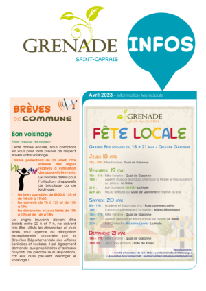 Grenade Infos - avril 2023