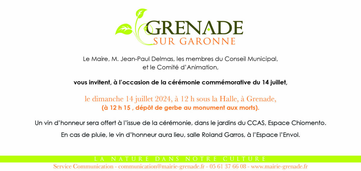 invitation 14 juillet 2024